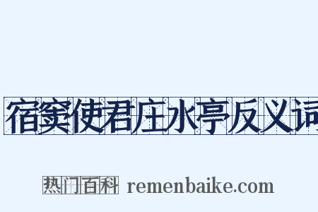 宿窦使君庄水亭反义词是什么意思的图片